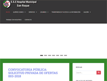 Tablet Screenshot of hospitalmunicipalsanroque.gov.co